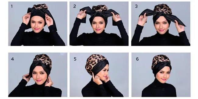 Tutorial Hijab Turban Modern Untuk Tampil Cantik Saat Idul Adha