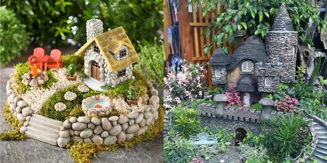 8 Ide Hias Taman Dengan Rumah Batu Mini Bagai Ada Peri Di 8 Ide Hias Taman Dengan Rumah Batu Mini Bagai Ada Peri Di
