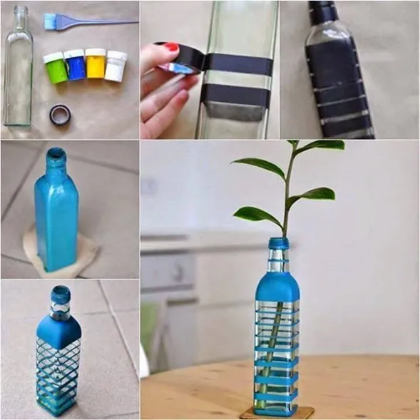 Diy Hiasan Rumah Sederhana Tapi Epik Keren Banget Vemale Botol Kaca Yang Semula Sangat Sederhana Dan Disulap Menjadi Vas Bunga Cantik