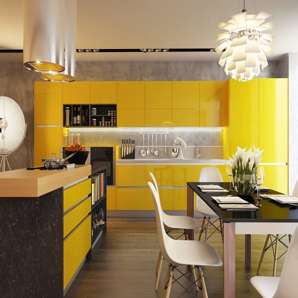 Inspirasi Dapur Nuansa Kuning Keren Dan Elegan Vemalecom