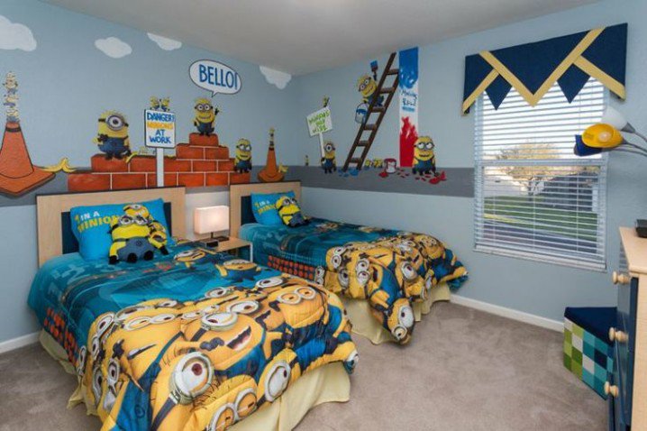 Inspirasi Desain  Kamar  Tidur  Anak Bertema Minion  yang Lucu 