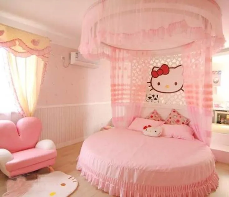 R Tidur Cantik Bertema Hello Kitty Vemale Tempat Tidur Ala Princess Bertema Hello Kitty