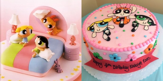 Kue-Kue Ulang Tahun Super Kece Bertema Powerpuff Girls 