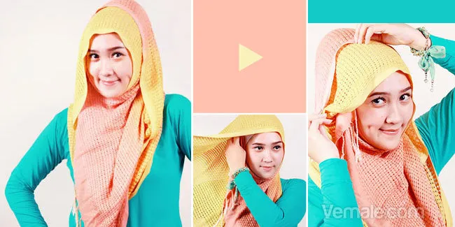 Tutorial Kerudung Pashmina Casual | hijab style vemale com Tutorial Kerudung Pashmina Casual | hijab style vemale com
