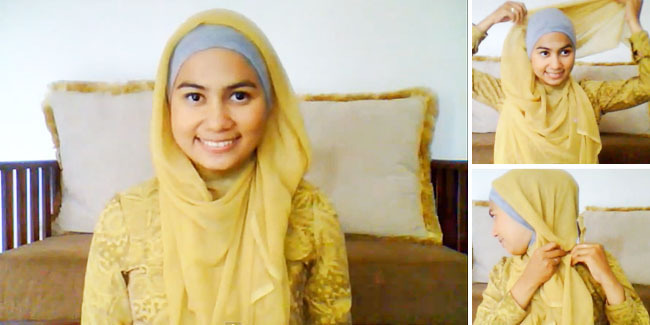 Tutorial Hijab Praktis Segi Empat Untuk Kuliah  Vemale.com
