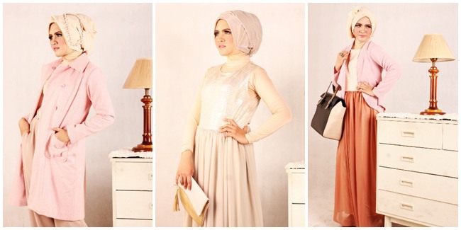 6 Model Hijab dan Busana Muslim Warna Pastel Treimee 