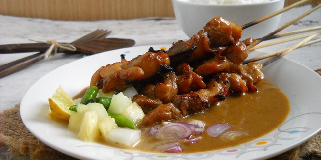 Resep Sate Ayam Teflon Saus Kacang