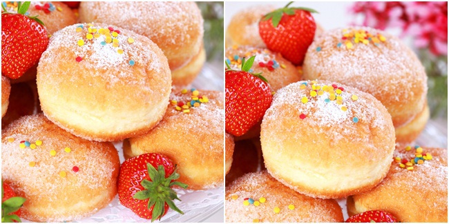 20 Resep Cara Membuat Donat - Donat Mini Isi Strawberry