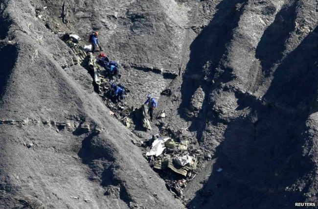 Reruntuhan pesawat Germanwings | foto: copyright bbc.com