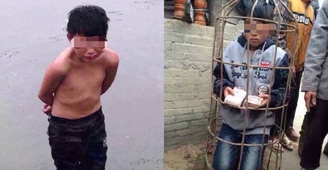 Bocah 10 tahun dilempar ke kandang babi kemudian diceburkan ke danau | foto: copyright shanghaiist.com
