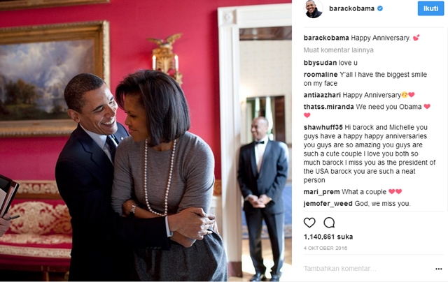 Foto ini diunggah tahun lalu./Copyright instagram.com/barackobama/