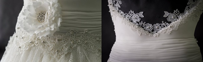 Bagian depan dan belakang kue gaun pengantin | Photo: Copyright metro.co.uk