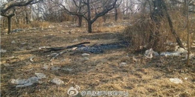 Lokasi jenazah Jingjing yang ditemukan tewas dibakar tanpa busana. | Foto: copyright english.sina.com