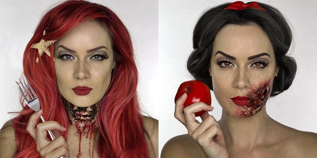 Ariel dan Snow White | copyright Instagram/showmemakeup