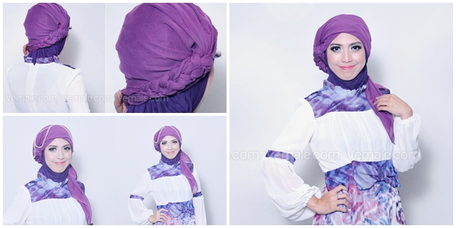 Hijab Tutorial : Turban Kepang. Sederhana, Cantik dan Gampang  Vemale.com