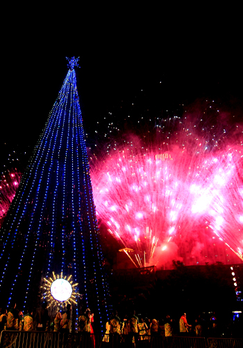 Pohon Natal raksasa di Central Park