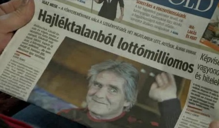 Laszio Andraschek di salah satu headline surat kabar lokal Hungaria. Foto: copyright img.cas.sk