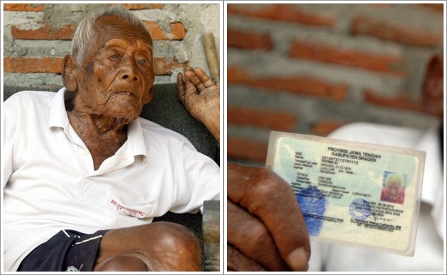 Mbah Gotho orang tertua asal Sragen lahir tahun 1870 | Photo: Copyright metro.co.uk