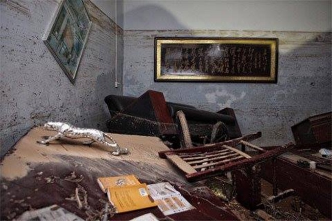Kondisi rumah Gao selepas banjir | Photo: Copyright shanghaiist.com