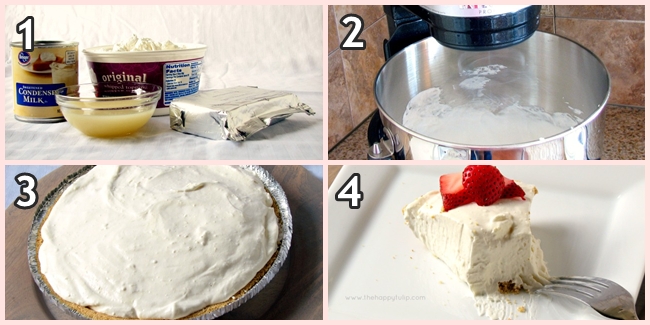 Membuat cheesecake pun bisa semudah ini. | Foto: copyright thehappytulip.com