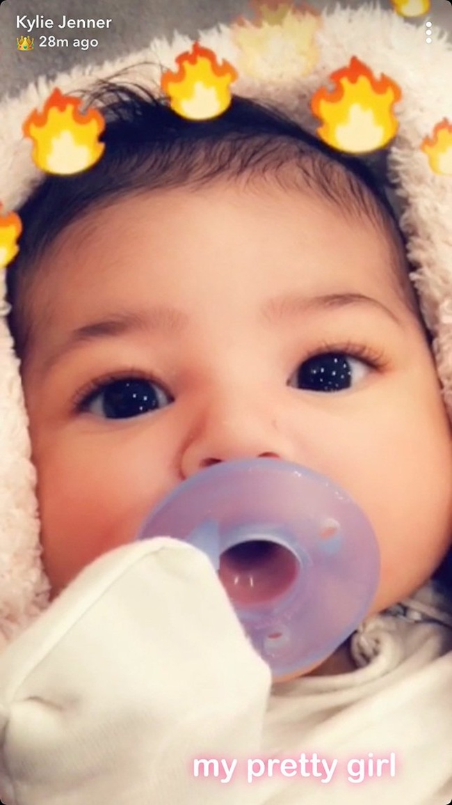 Baby Stormi yang lucu dan menggemaskan/copyright Kylie's Snapchat