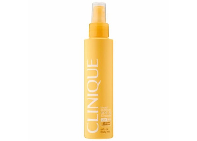 Clinique Broad Spectrum SPF 30 Sunscreen Virtu-Oil Body Mist/copyright clinique