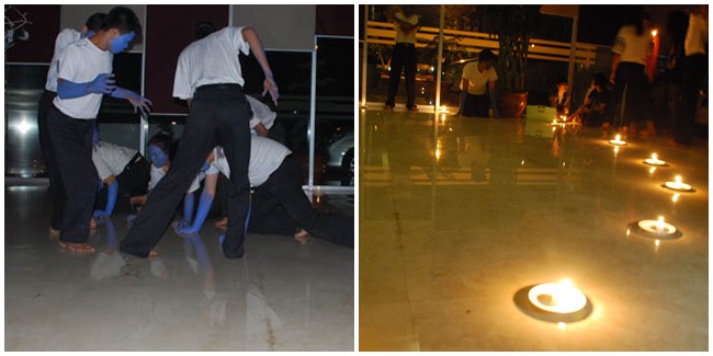 Teater dari Ruang Karakter untuk Peringatan Earth Hour 2014 di Hotel Atria Malang | Foto: Copyright Vemale.com