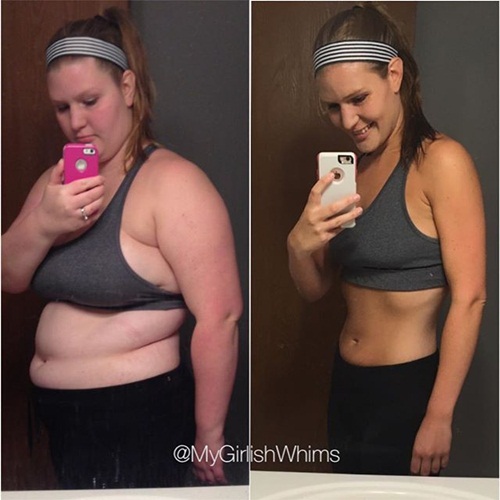 Before dan after diet/ copyright by instagram.com/mygirlishwhims